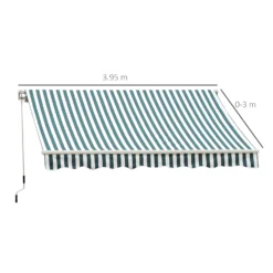 Outsunny Sunshade Awning -Günstiges Grün Ecke Geschäft Awning461558 2