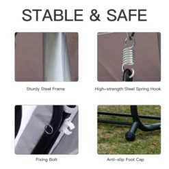 Outsunny Swing Seat 3 Seater - Grey -Günstiges Grün Ecke Geschäft AyQb101859afdf2a5 jpg