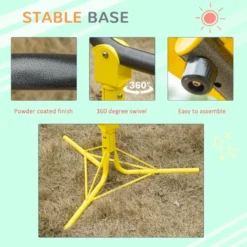 Outsunny See Saw For Ages 3-7 Years, Yellow -Günstiges Grün Ecke Geschäft BIU75617f8b4753ea jpg