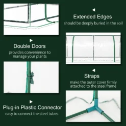 Outsunny Tunnel Greenhouse Green Grow House 200 X 100 X 80cm -Günstiges Grün Ecke Geschäft Bi2a0917edc607cf0 e80320b4 cc88 43e6 9934 dd173ef8c10a