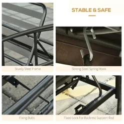 Outsunny Gazebo Swing Seat - Grey -Günstiges Grün Ecke Geschäft Bpkc7217dc57953c5 jpg