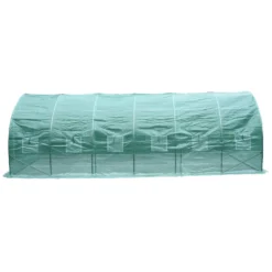 Outsunny Galvanised Steel Walk-in Greenhouse 6 X 3M Green -Günstiges Grün Ecke Geschäft BwR5eb17dc40b25e9