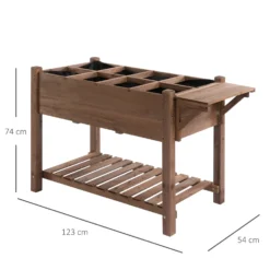 Outsunny Wooden Raised Garden Plant Stand Tall Flower Bed With Shelf 123 X 54 X 74cm -Günstiges Grün Ecke Geschäft Bww87817dc5b043d1 d496f148 7b5c 4097 b2e5 1e7ad7d43f1d