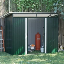 Outsunny Metal Garden Shed 260L X 133W X 200Hcm - Green -Günstiges Grün Ecke Geschäft CiQ6ff18746d3c0b0 jpg