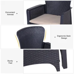 Outsunny- Three Piece Garden Coffee Set -Günstiges Grün Ecke Geschäft Cr7a0917ee2cf0491