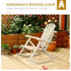 Outsunny Adirondack Rocking Chair -Günstiges Grün Ecke Geschäft D0ja0918194313367 jpg