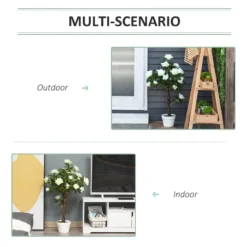 Outsunny Artificial Rose Tree And Planter For Indoor & Outdoor Use - White And Green -Günstiges Grün Ecke Geschäft D1r5aa17dc51dc1ce jpg