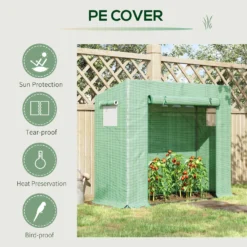 Outsunny Outdoor Greenhouse Poly Tunnel Plants Reinforced Top Cover 1.98 X 0.77 X 1.49 M -Günstiges Grün Ecke Geschäft EIu14617e70daf79e