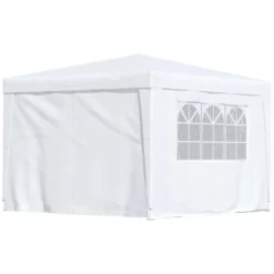Outsunny Gazebo 2.95 M X 2.95 M - White -Günstiges Grün Ecke Geschäft EnIdaa185156050d4 jpg