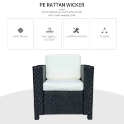 Outsunny Rattan Single Sofa Armchair -Günstiges Grün Ecke Geschäft Ev988c17eecc2a29a