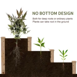 Outsunny Wooden Raised Bed 3-Tier Planter Kit Elevated Box Outdoor Stand -Günstiges Grün Ecke Geschäft F0f88c17ee2cefc66