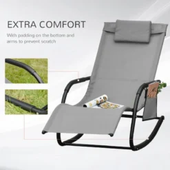 Outsunny Lounger Rocking Chair - Grey -Günstiges Grün Ecke Geschäft F6nb1018746d3c5e8 jpg