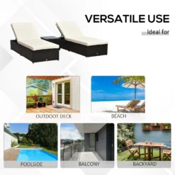 Outsunny Rattan Lounge Set - Natural -Günstiges Grün Ecke Geschäft FCw75617eecc2913b