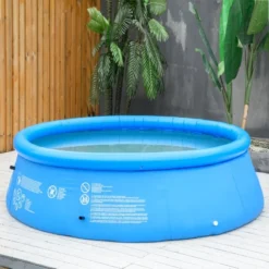Outsunny Swimming Paddling Pool Round 274cm X 76cm - Blue -Günstiges Grün Ecke Geschäft GEO6ff1803a5f89f4 jpg