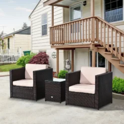 Outsunny-Rattan Bistro Set -Günstiges Grün Ecke Geschäft GIh00317dc41d6728 7737214b 7413 4808 95fc f69f55ee6697