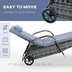 Outsunny Rattan Lounge Set With Side Table - Grey -Günstiges Grün Ecke Geschäft Gnhb101882cd9c112 jpg