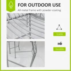 Outsunny Garden Tree Bench Seat - Silver -Günstiges Grün Ecke Geschäft IVt9de17dc2660028 afb62de3 616e 48a4 8756 db5505b613f9