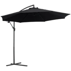 Outsunny Cantilever Banana Parasol 3m - Black -Günstiges Grün Ecke Geschäft IjOdaa182a12c6128 jpg