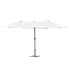 Oasis 4.6 M Double Sided Umbrella Parasol - White