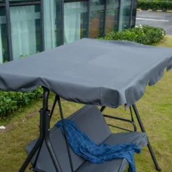 Outsunny Swing Chair 3-Seater -Dark Grey -Günstiges Grün Ecke Geschäft JP7a19180271139d2 jpg