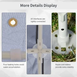 Outsunny 3 X 3 Meter Outdoor Gazebo Garden Canopy Tent Sun Shade Event Shelter With Mesh Screen Side Walls, Grey -Günstiges Grün Ecke Geschäft K4j06817dc2415e89 ba4f0ec2 bddf 4f51 9082 266de9d04ae7