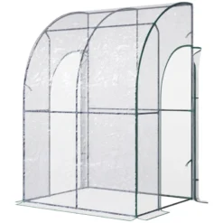 Outsunny Greenhouse Lean To 143x118x212 Cm - Clear -Günstiges Grün Ecke Geschäft K7Kdaa17ee2cf1040 jpg
