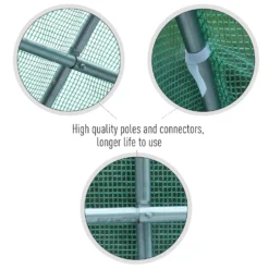 Outsunny Galvanised Steel Walk-in Greenhouse 6 X 3M Green -Günstiges Grün Ecke Geschäft KJNce917dc40b25e9