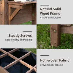 Outsunny Wooden Raised Garden Plant Stand Tall Flower Bed With Shelf 123 X 54 X 74cm -Günstiges Grün Ecke Geschäft LKT30b17dc5b043d1 3221f3ff 29fd 4ba2 84c8 f064180b6528