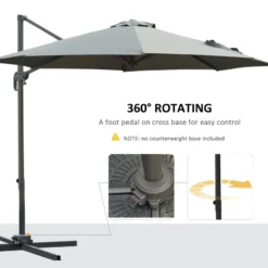 Outsunny Hanging Umbrella 3m - Dark Grey -Günstiges Grün Ecke Geschäft LMB9b117dc4420c53 jpg