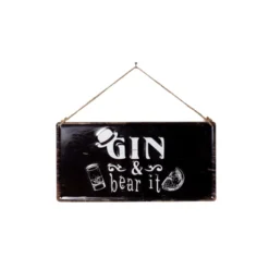 La Hacienda Wall Art - Gin & Bear It Metal Sign