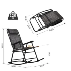 Outsunny Rocking Chair Folding - Grey -Günstiges Grün Ecke Geschäft Lz6a1217f68a05c75 jpg