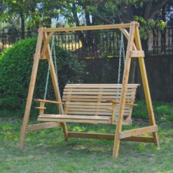 Outsunny 2 Seater Wooden Swing Bench -Günstiges Grün Ecke Geschäft MC093417dc1d37f05
