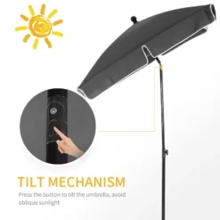 Outsunny Tilt Parasol 2m X 1/3m - Grey -Günstiges Grün Ecke Geschäft MZDd7d17dc4421195 jpg
