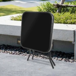 Silver & Stone Folding Glass Side Table 40 X 40 X 46cm - Black - Indoor Or Outdoor -Günstiges Grün Ecke Geschäft MicrosoftTeams image 417