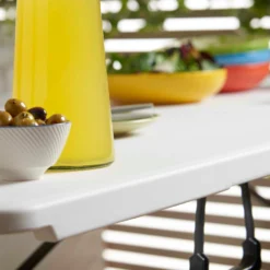 Silver & Stone Folding Camping Trestle Table 6ft 180 X 75 X 73cm - White -Günstiges Grün Ecke Geschäft MicrosoftTeams image 696