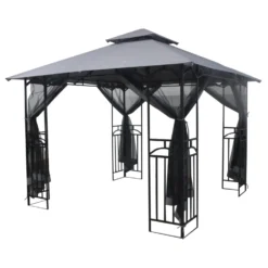 Silver & Stone Outdoor Winchester Premium Gazebo 3m X 3m - Grey