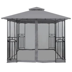 Silver & Stone Outdoor Winchester Premium Gazebo 3m X 3m - Grey -Günstiges Grün Ecke Geschäft MicrosoftTeams image 823