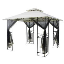 Silver & Stone Outdoor Winchester Premium Gazebo 3m X 3m - Beige -Günstiges Grün Ecke Geschäft MicrosoftTeams image 829