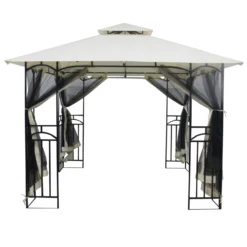 Silver & Stone Outdoor Winchester Premium Gazebo 3m X 3m - Beige -Günstiges Grün Ecke Geschäft MicrosoftTeams image 830