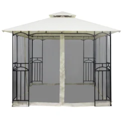 Silver & Stone Outdoor Winchester Premium Gazebo 3m X 3m - Beige -Günstiges Grün Ecke Geschäft MicrosoftTeams image 831