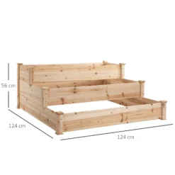 Outsunny Wooden Raised Bed 3-Tier Planter Kit Elevated Box Outdoor Stand -Günstiges Grün Ecke Geschäft Mpma1217ee2cefc66