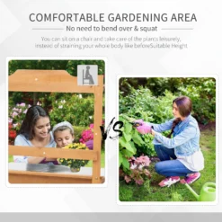 Outsunny Wooden Garden Potting Table -Günstiges Grün Ecke Geschäft N2Bdec17dc47902f8