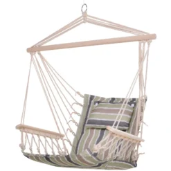 Outsunny Hanging Rope Frame Hammock Chair - Multi Colour