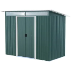 Outsunny Metal Garden Shed 260L X 133W X 200Hcm - Green -Günstiges Grün Ecke Geschäft P3edaa18746d3c0b0 jpg