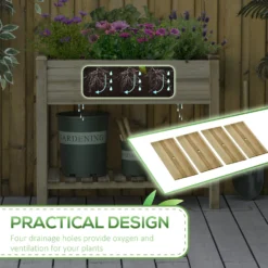 Outsunny Raised Garden Bed With Legs And Storage Shelf Elevated Wooden Planter Box -Günstiges Grün Ecke Geschäft QKGccb17e2eb580b4