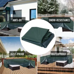 Outsunny Furniture Cover- Green -Günstiges Grün Ecke Geschäft QTke9f17dc442135f