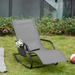 Outsunny Lounger Rocking Chair - Grey -Günstiges Grün Ecke Geschäft RMb6ff18746d3c5e8 jpg