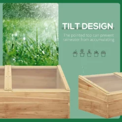 Outsunny Wood Cold Frame Greenhouse -Günstiges Grün Ecke Geschäft RPv2aa17e2eb5f659