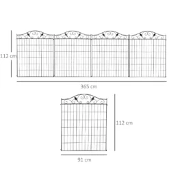Outsunny Garden Decorative Fence Panels 44in X 12ft -Günstiges Grün Ecke Geschäft Rqw1d817dc28a933d 19e66984 99f9 42df b906 2b905d6c3b18