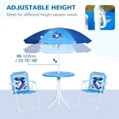 Outsunny Kids Table Chair & Umbrella Set Ages 3-6 Years - Blue -Günstiges Grün Ecke Geschäft SGp88c17e8eefe39b jpg 9d4db5cd 367f 4a11 9b83 6ef58f20623d